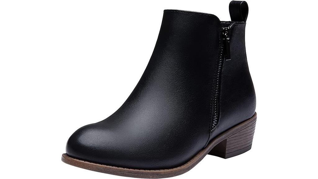 casual low heel ankle boots