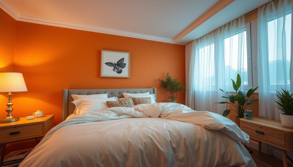 orange bedroom color