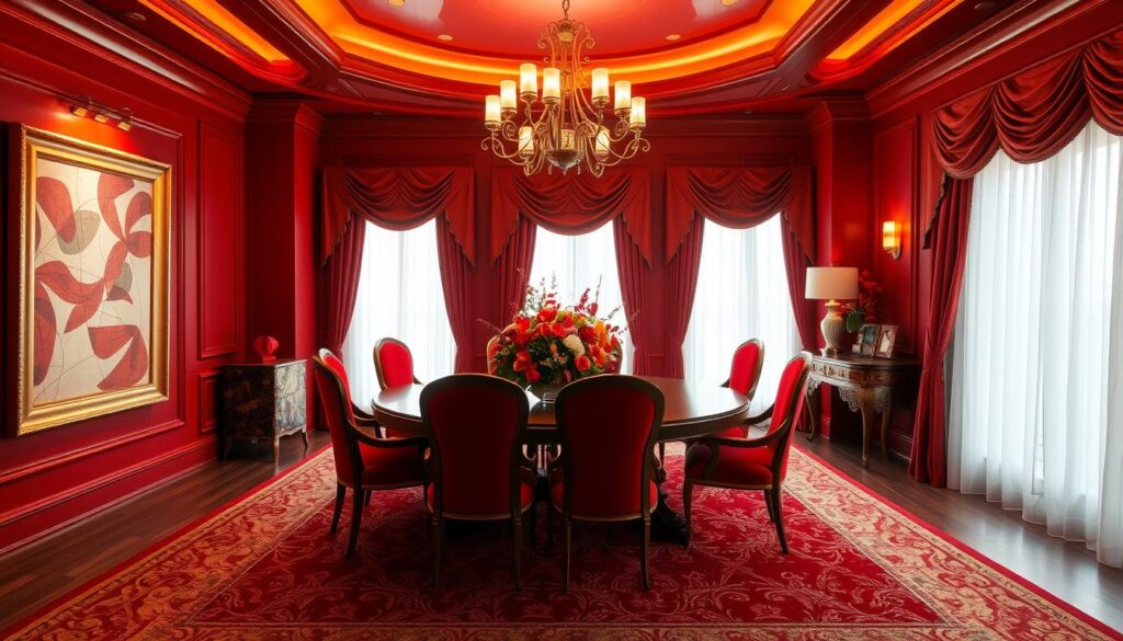 red dining room ideas