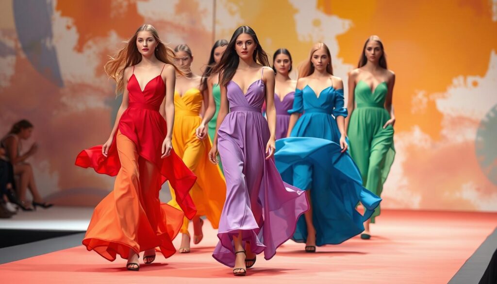 warm color combinations and cool color schemes in fashion