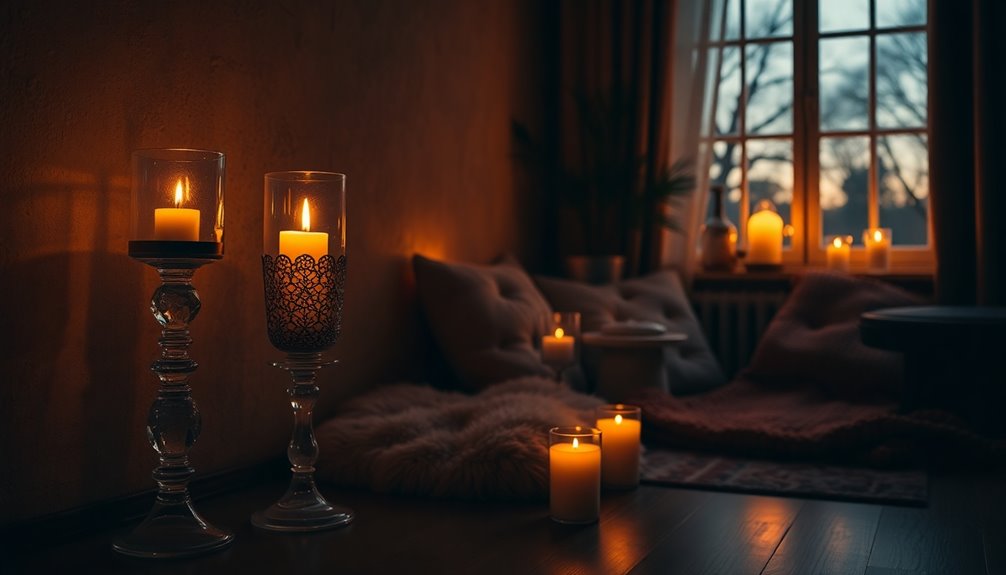 candles create soothing ambiance