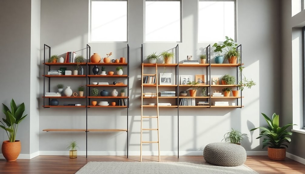 chic open shelving design