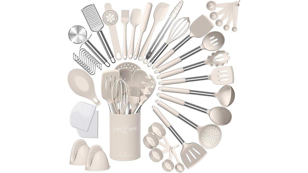 comprehensive silicone utensil set