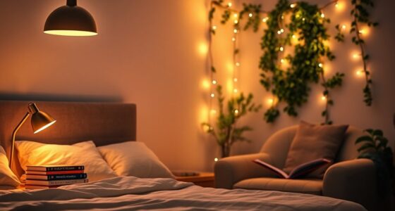 cozy stylish bedroom lighting