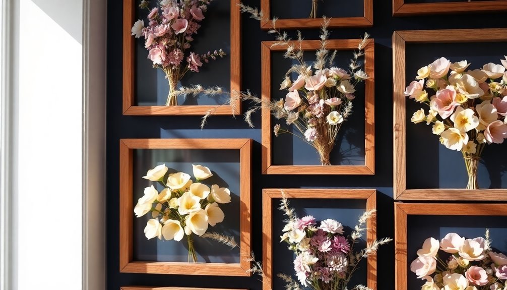 dried flowers embellish decor