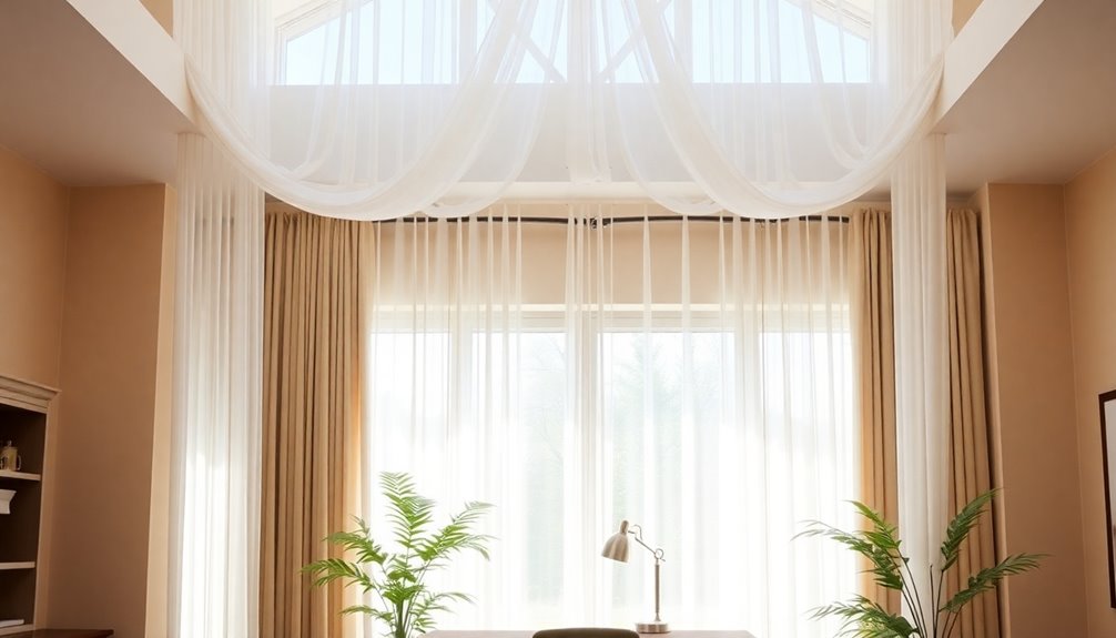 hang curtains high