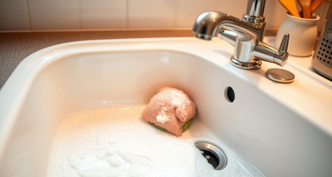 how-to-clean-sink-after-raw-chicken