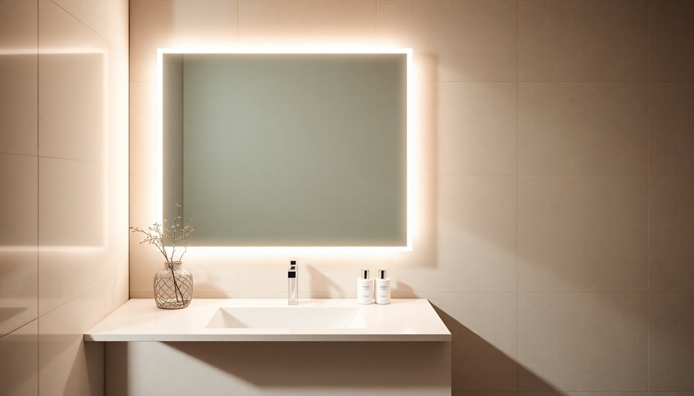 illuminated stylish bathroom mirrors