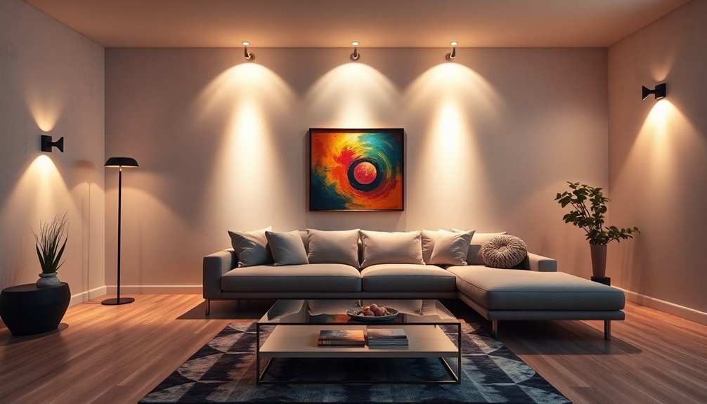 illuminating wall washers display