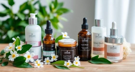 organic beauty products selection