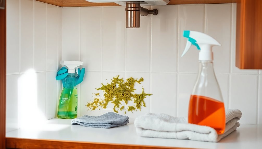 remove mold from sink