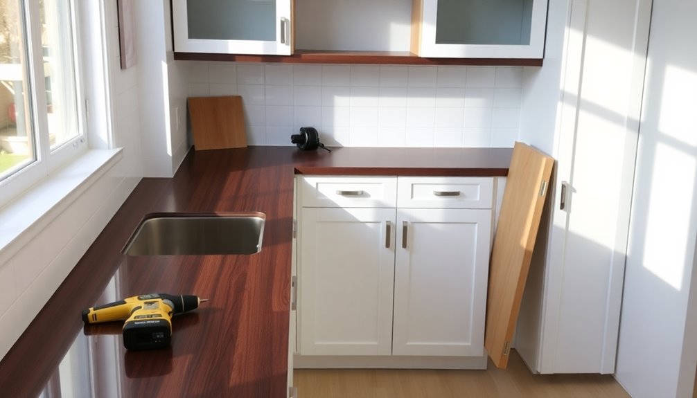 replace cabinets without countertop