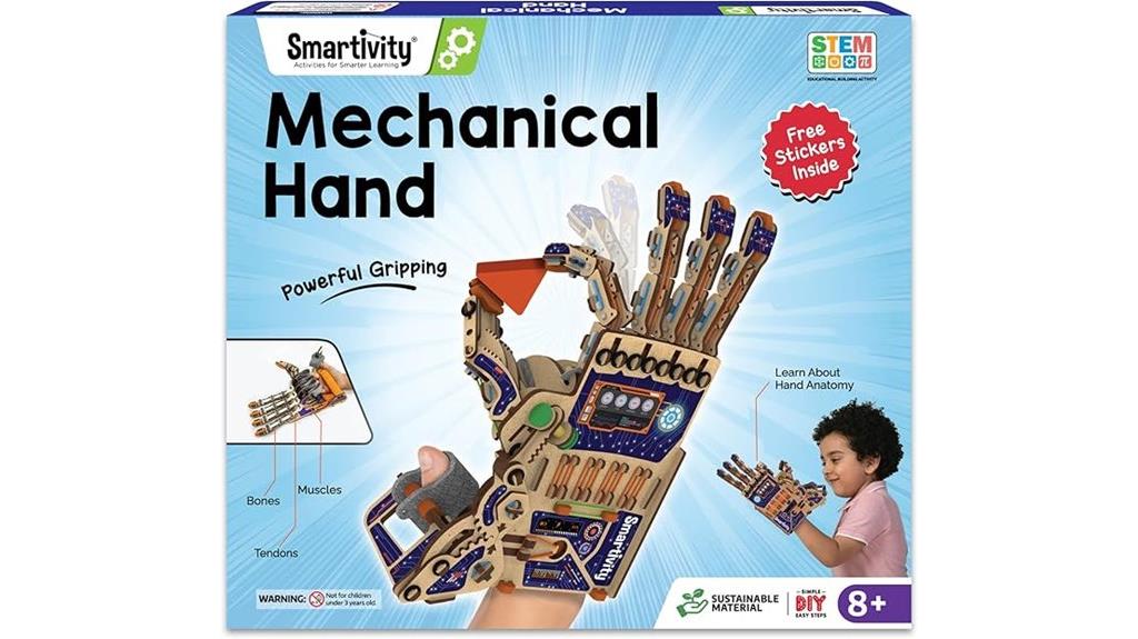 robotic hand stem toy