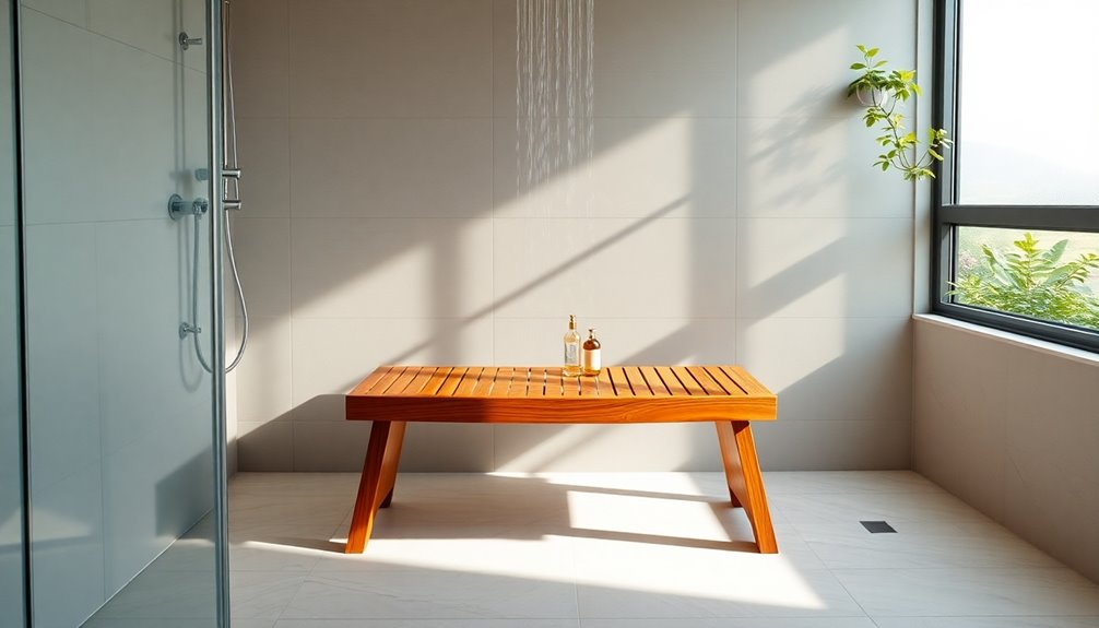 shower benches enhance convenience