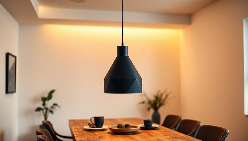 sleek black modern lighting