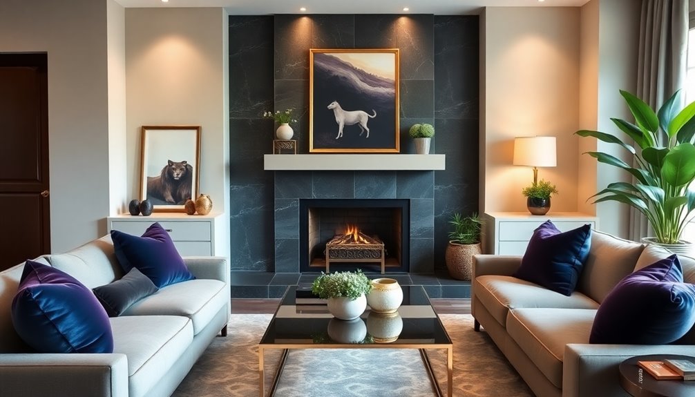 stylish and bold hearth