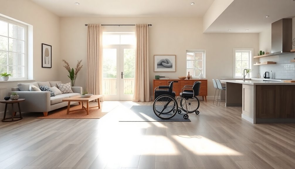 sufficient space for accessibility