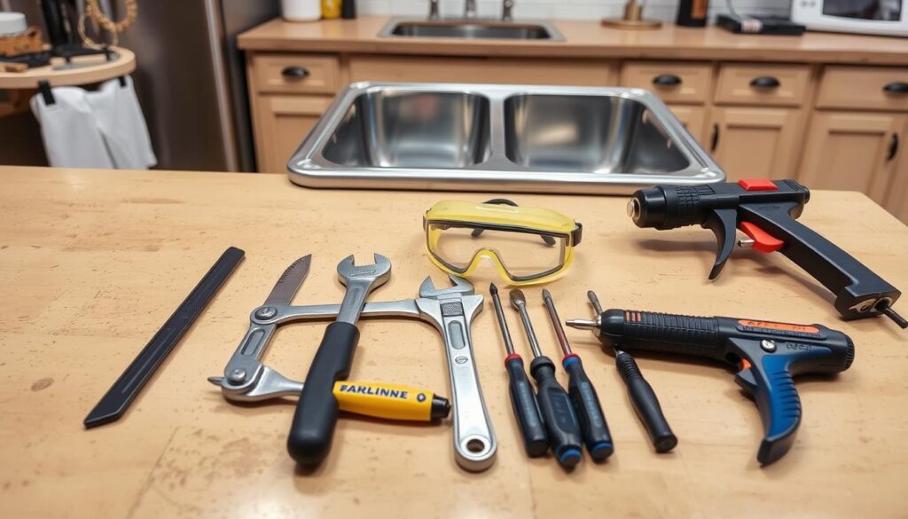 tools for undermount sink removal