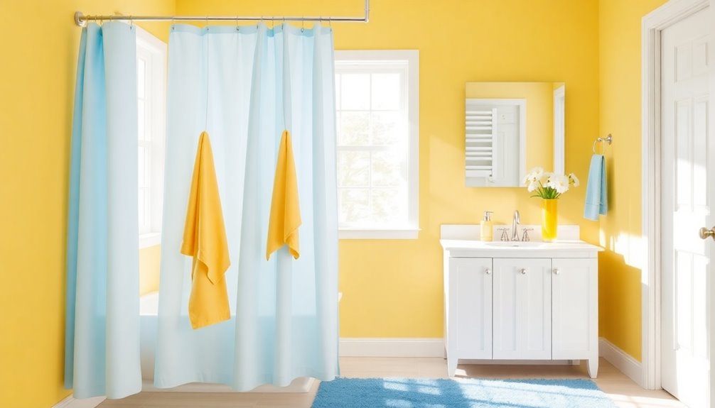 yellow and blue decor