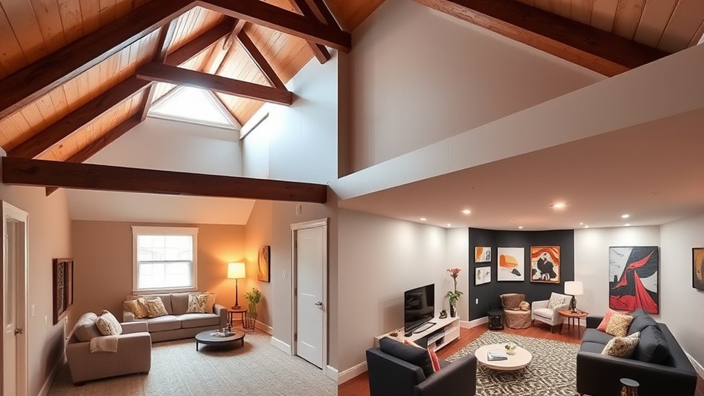 convert attic and basement