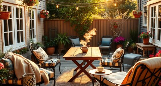 cozy patio furniture decor