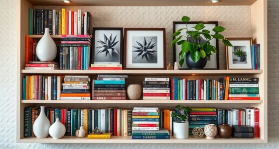 decorate bookcases and shelves