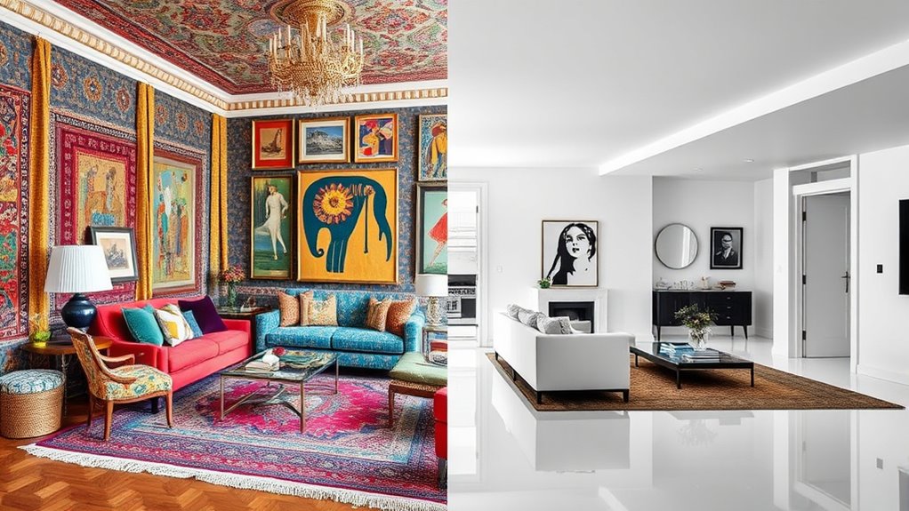 maximalist vs minimalist styles