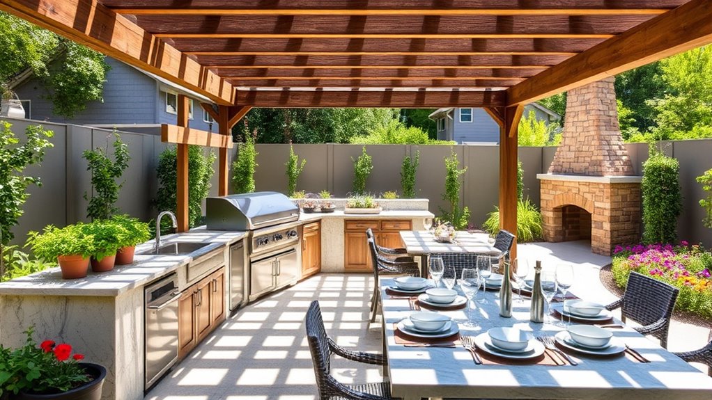 optimal outdoor kitchen layout