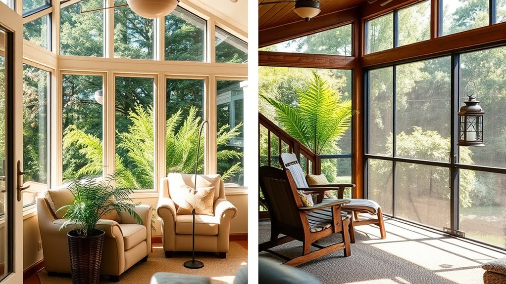 sunroom or screened porch