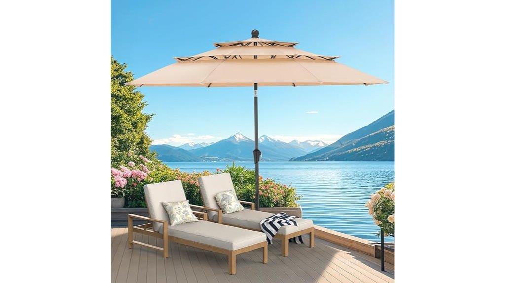 10 foot tilt glass umbrella