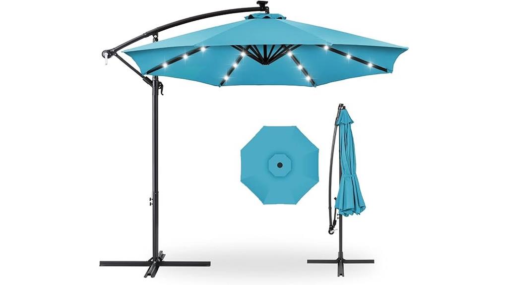 10ft solar led umbrella