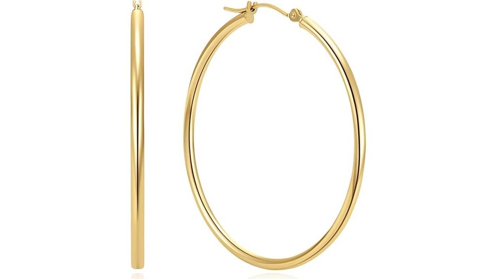 14k gold hoop earrings