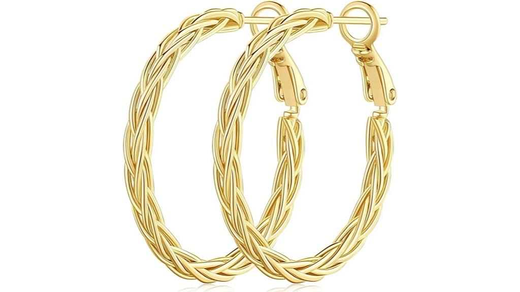 14k gold hoop earrings