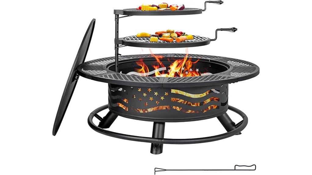 42 inch outdoor wood firepit