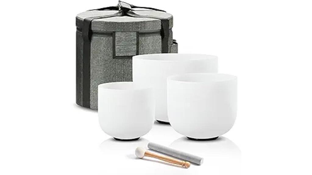 432hz crystal singing bowl set