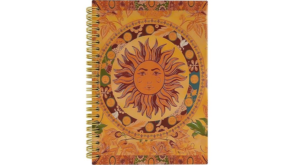 70s hippie floral notebook