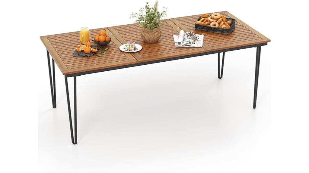 79 inch outdoor dining table