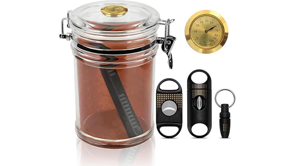 acrylic humidor with cutter