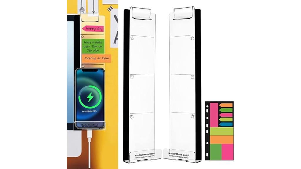 acrylic memo board set