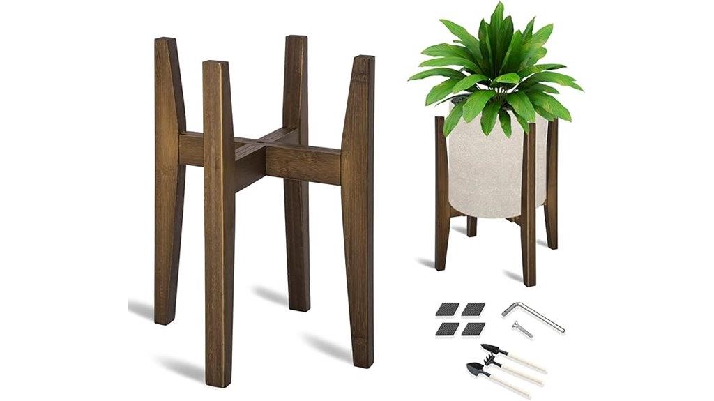 adjustable bamboo indoor stand