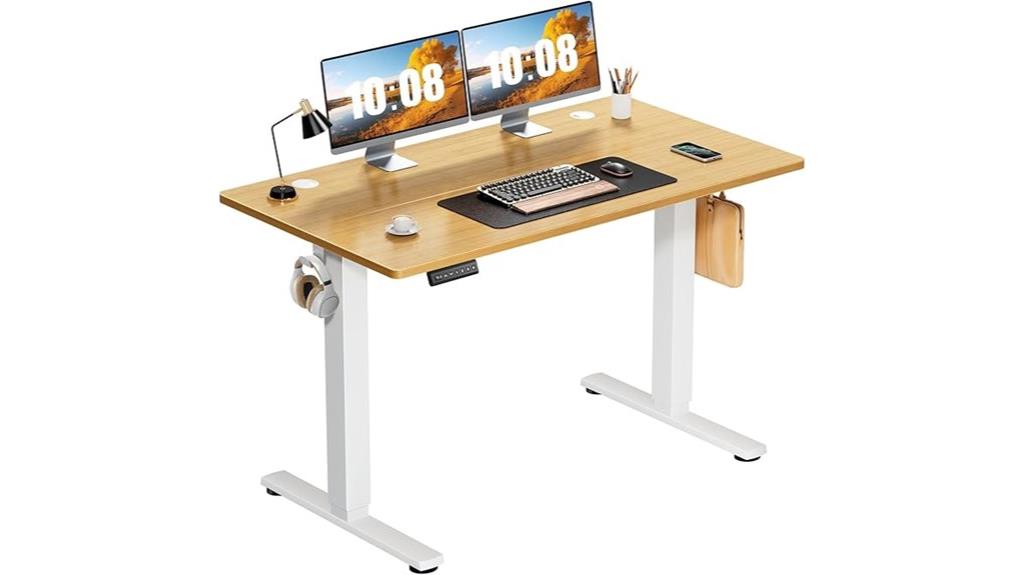 adjustable oak standing desk