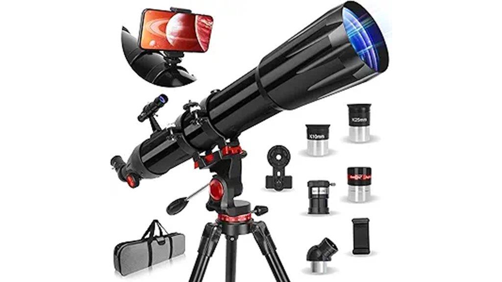 adult 90mm aperture telescope