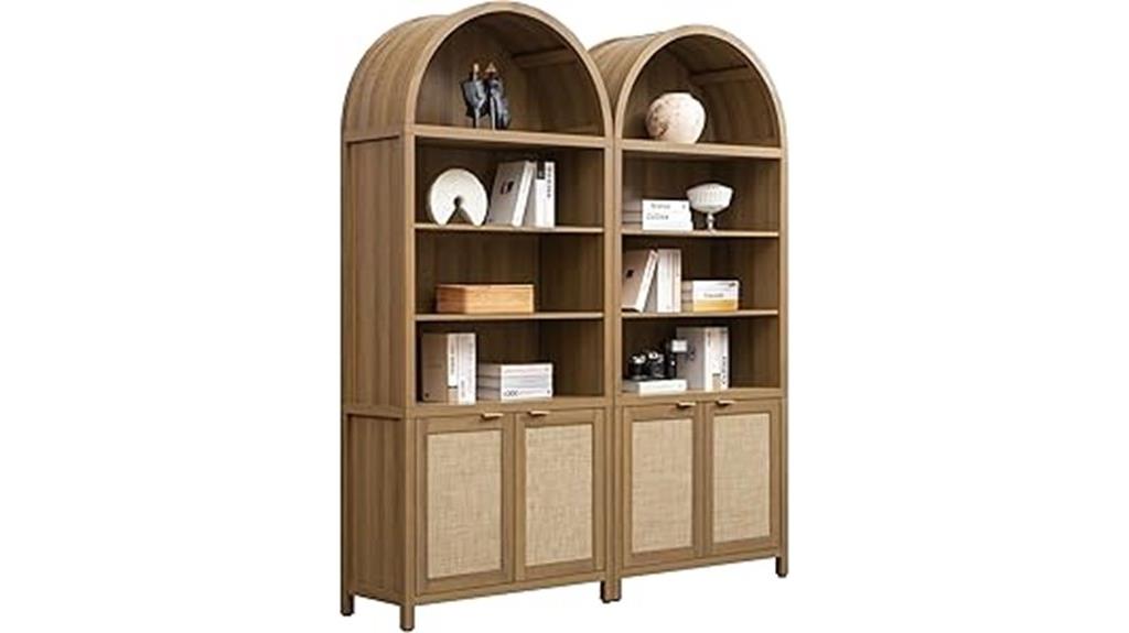 arched 5 tier bookshelf