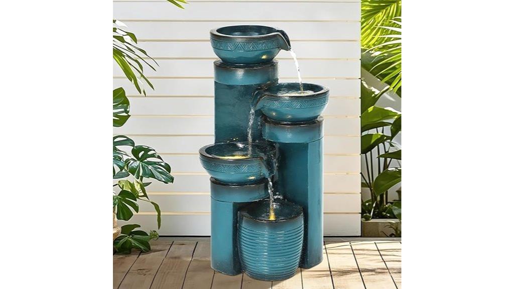 autodaya pedestal fountain lights