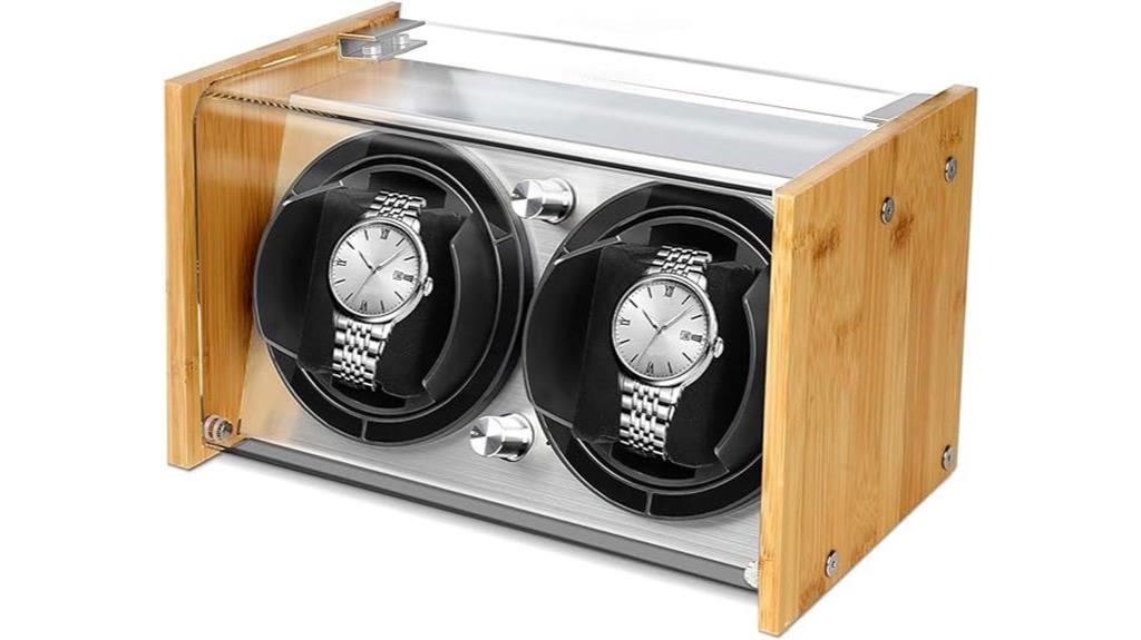 bamboo automatic watch winder
