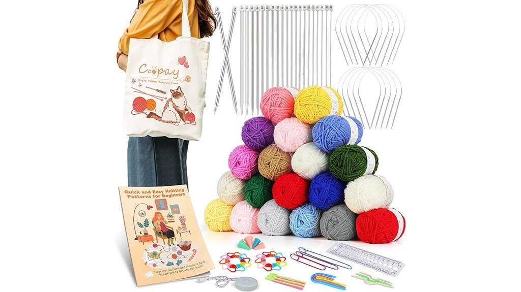 beginner knitting kit set