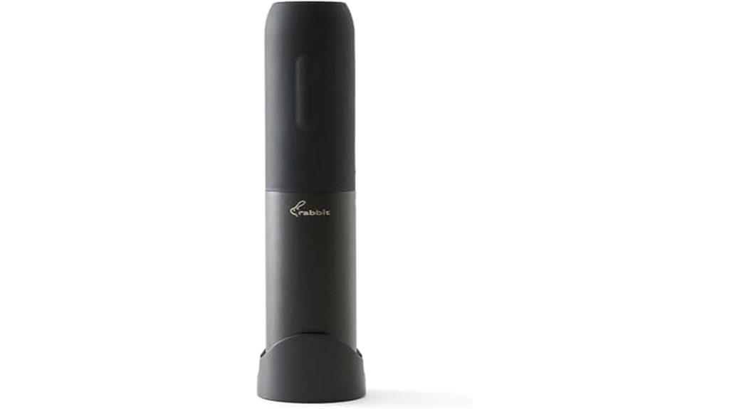 black compact electric corkscrew