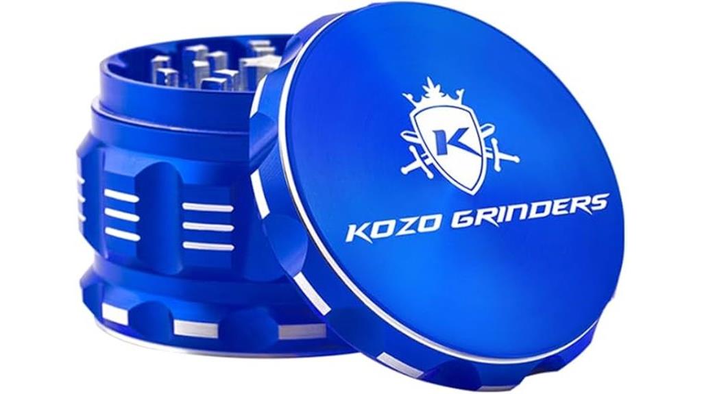 blue aluminum grinder mill