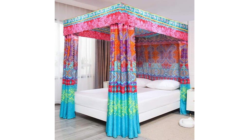 bohemian canopy bed drapes