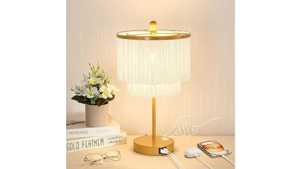 boho bedside touch lamp